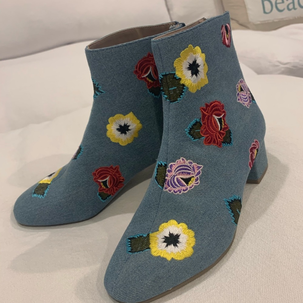 Betsey Johnson Denim Bootie Boots